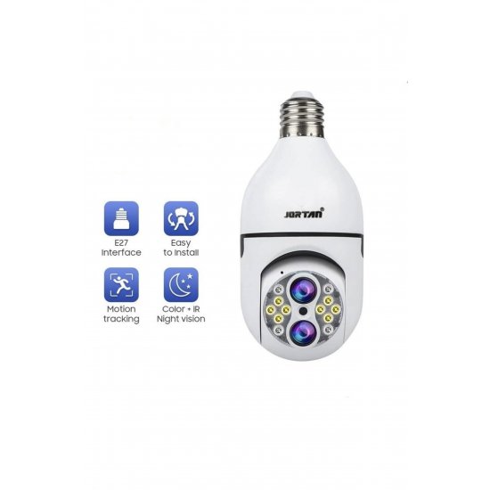 IP Κάμερα επιτήρησης Wi-Fi 1080P E27 εσωτερικού και εξωτερικού χώρου με νυχτερινή όραση 355° JT-8177