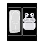 MagSafe 5000mAh 10W Powerbank επάνω κάτω σετ & ασύρματα ακουστικά Bluetooth