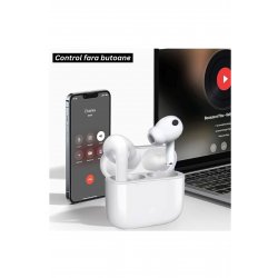 Ασύρματα ακουστικά, D&K, Bluetooth 5.2, HD Voice, Ασύρματο, Για Android/iPhone, Λευκό