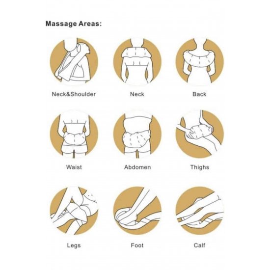 Μασάζ λαιμού Shiatsu με υπέρυθρη θερμότητα μαύρο