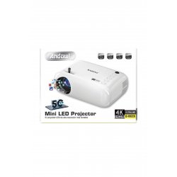 Qhd 220 Mini Projector DLP LED Λάμπα με ενσωματωμένα ηχεία Q-HD 220