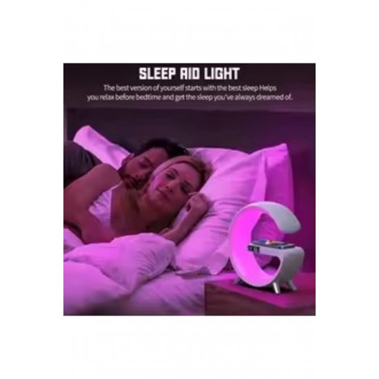 Περιγραφή Wireless Rapid 15W cu Ceas, Lampă LED RGB, Difuzor Bluetooth Περιγραφή Wireless Rapid 15W cu Ceas, Lampă LED RGB, Difuzor Bluetooth