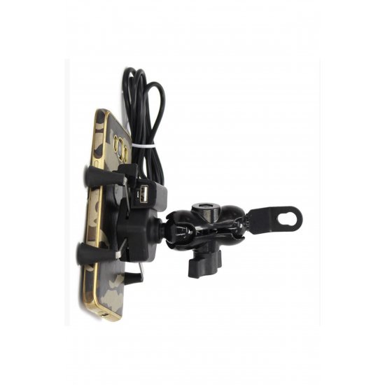 ΜΕΤΑΛΛΙΚΗ ΘΗΚΗ ΤΗΛΕΦΩΝΟΥ ΓΙΑ SCOOTER ΜΕ USB OEM