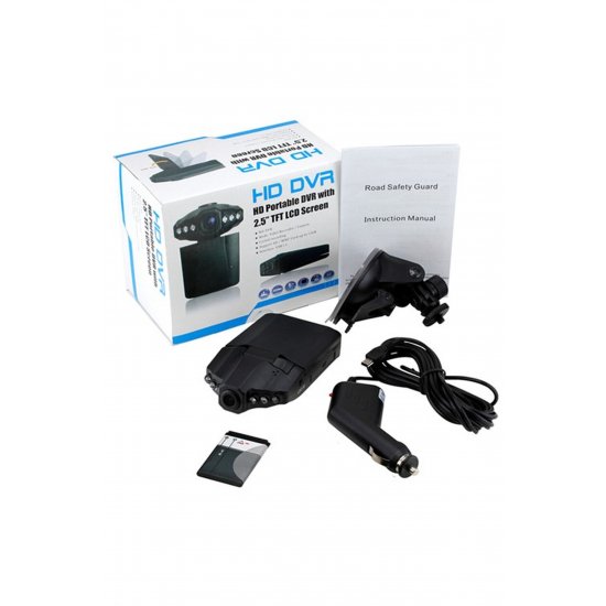 Συσκευή εγγραφής κάμερας αυτοκινήτου HD DVR με ανίχνευση κίνησης LCD 2,5 ιντσών και νυχτερινή όραση - OEM