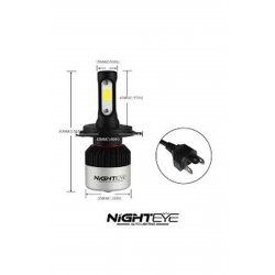 Λαμπτήρες LED 2 ΤΕΜ 36W 4500LM H4 12-24v NIGHTEYE