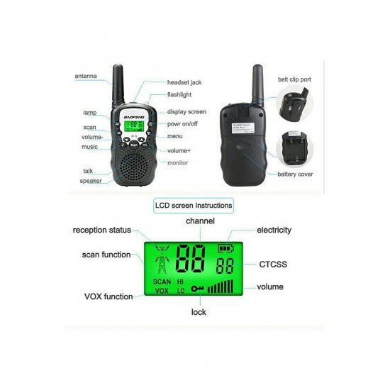 Ασύρματοι πομποδέκτες - Θυροτηλέφωνο Baofeng MF-T3 Walkie Talkie Πάνω και κάτω Σετ 2 τεμαχίων OEM