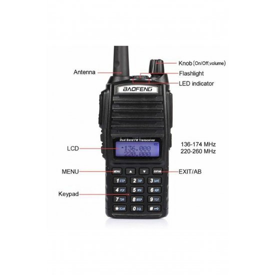 Ασύρματος πομποδέκτης DUAL BAND VHF/UHF – UV-82 BAOFENG 8w OEM Ασύρματος πομποδέκτης DUAL BAND VHF/UHF – UV-82 BAOFENG 8w OEM