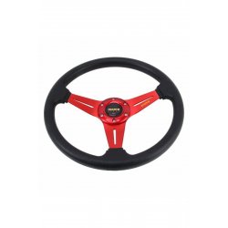 Τιμόνι αυτοκινήτου Βαθύ 35cm Κόκκινο-Μαύρο carbon OEM