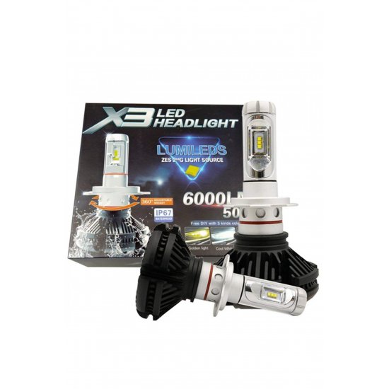 Λαμπτήρες LED 2 ΤΕΜ H1 | 2 x 25W 6000LM 12-24V X3 IP67