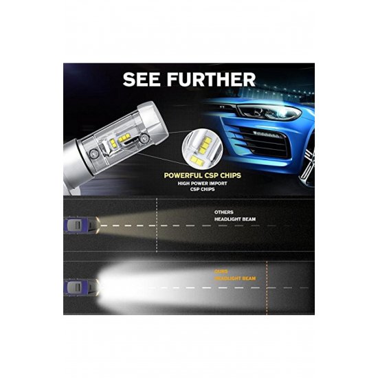 Λαμπτήρες LED 2 ΤΕΜ H1 | 2 x 25W 6000LM 12-24V X3 IP67