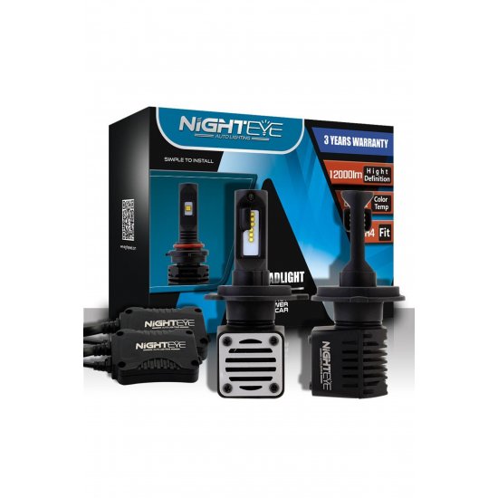 LED Λάμπες 2ΤΜΧ 40W 6000LM H4 12V/24V 6500K A393 N1 NIGHTEYE