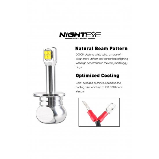 Λαμπτήρες LED 2 ΤΕΜ 40W 3000LM H1 A334 – A18 NIGHTEYE