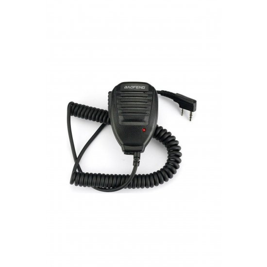 Μικρόφωνο - Μεγάφωνο για Walkie Talkies με πρέσα και σπειροειδή καλώδιο BAOFENG-OEM