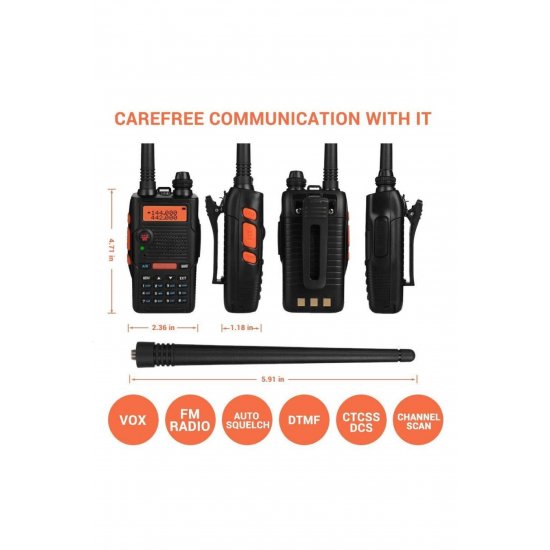 Baofeng BF-E500S ασύρματος πομποδέκτης UHF/VHF 5W.