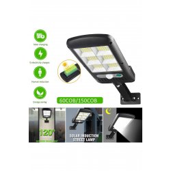 Αδιάβροχο ηλιακό Floodlight 150SMD LED - Φωτισμός δρόμου με τηλεχειριστήριο, ανιχνευτής κίνησης, F