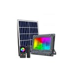 Έξυπνος ηλιακός προβολέας 500W RGB Mobile App 72 LED & χρονοδιακόπτης OEM.