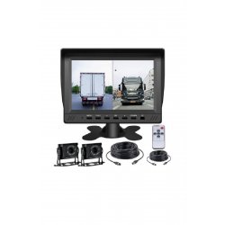 Διπλή ταυτόχρονη οθόνη LCD 9″ HD TFT/LED με κουμπιά αφής και 2 εισόδους βίντεο – OEM