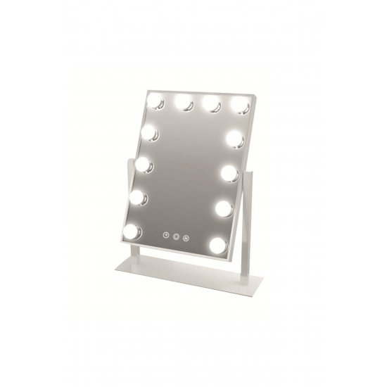 Καθρέφτης μακιγιάζ αφής 12 LED 30x40cm HYH-170 Λευκός