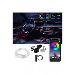 Διακοσμητικός φωτισμός LED RGB 110cm Καμπίνα αυτοκινήτου USB με τηλεχειριστήριο HW-0401