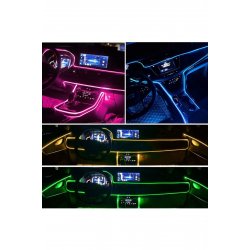 Διακοσμητικός φωτισμός LED RGB 110cm Καμπίνα αυτοκινήτου USB με τηλεχειριστήριο HW-0401