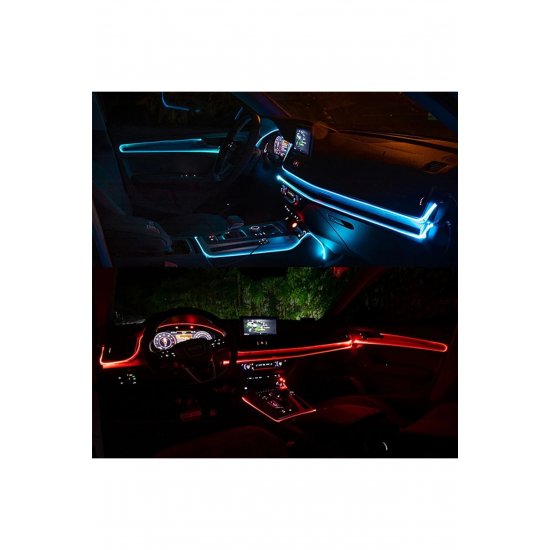 Διακοσμητικός φωτισμός LED RGB 110cm Καμπίνα αυτοκινήτου USB με τηλεχειριστήριο HW-0401