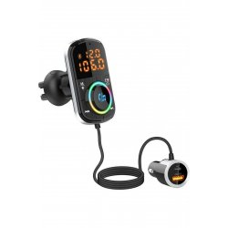 Πομπός, φορτιστής αυτοκινήτου USB, BT hands free BC71 FM