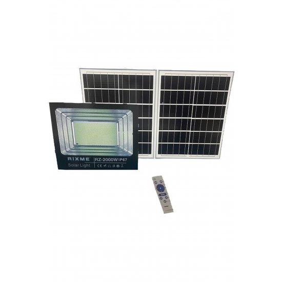 Led Waterproof Solar Floodlight 2000W με 2 Πάνελ και Τηλεχειριστήριο Rixme RL.X-2000W Led Waterproof Solar Floodlight 2000W με 2 Πάνελ και Τηλεχειριστήριο Rixme RL.X-2000W