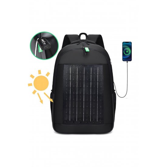 Solar Backpack Μαύρο – Solar Backpack