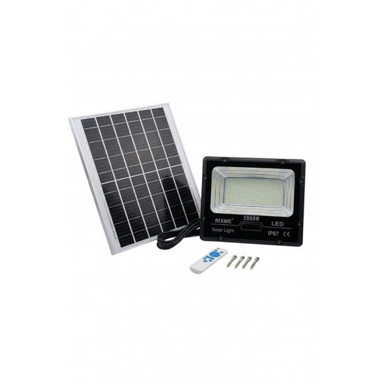 Αδιάβροχο ηλιακό LED Floodlight 2000W με Τηλεχειριστήριο IP67 RZ-206