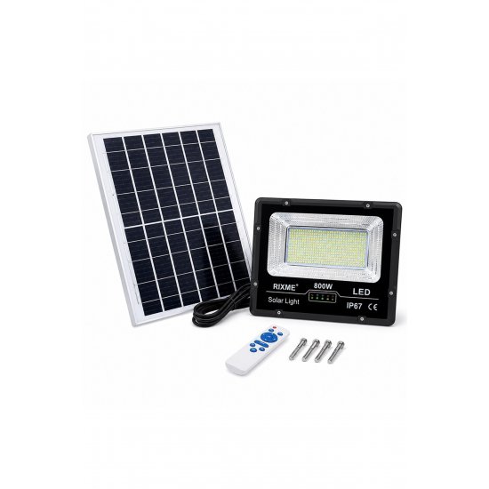 Αδιάβροχο Solar LED Floodlight 800W με Τηλεχειριστήριο IP67 RZ-204