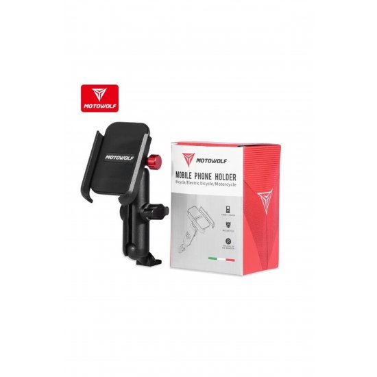 Μεταλλική βάση κινητού τηλεφώνου Motowolf MDL2821 βάση καθρέφτη Μαύρο