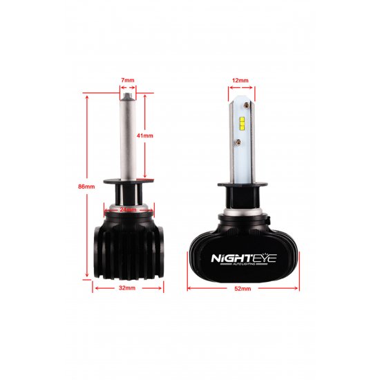 Λαμπτήρες LED 2 ΤΕΜ 25W 4.000LM H1 12V/24V 6500K A315 S1