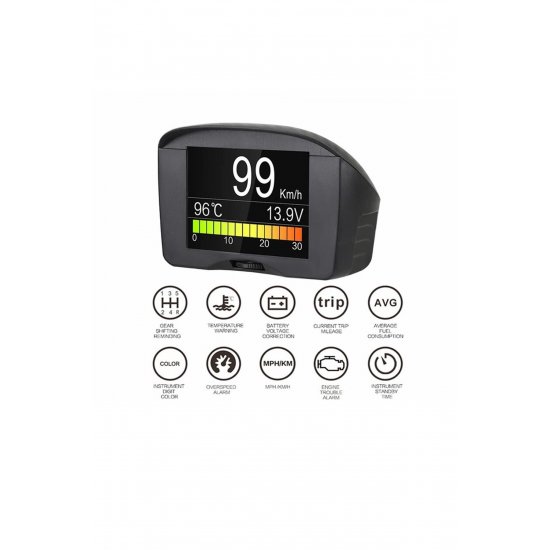 X50 Plus HUD με ψηφιακό μετρητή θερμοκρασίας νερού αυτοκινήτου OBD2 Smart
