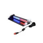 LED COB Strobe Bar Για Ταμπλό 27cm Βάση 12-24V με βεντούζα Μπλε-Κόκκινο OEM.