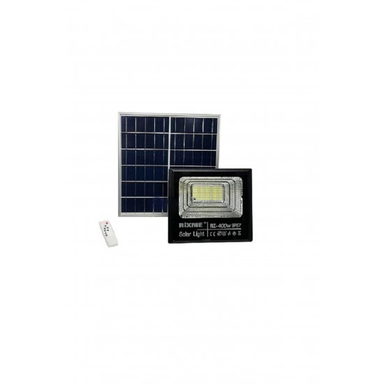 Solar Floodlight Αδιάβροχο 400W με ηλιακό πάνελ, τηλεχειριστήριο και χρονοδιακόπτη-OEM