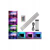 Αδιάβροχη ταινία LED TV USB 5V RGB Light 4x0,5m SMD5050 Τύπος με Τροφοδοτικό & Τηλεχειριστήριο