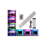 Αδιάβροχη ταινία LED TV USB 5V RGB Light 4x0,5m SMD5050 Τύπος με Τροφοδοτικό & Τηλεχειριστήριο