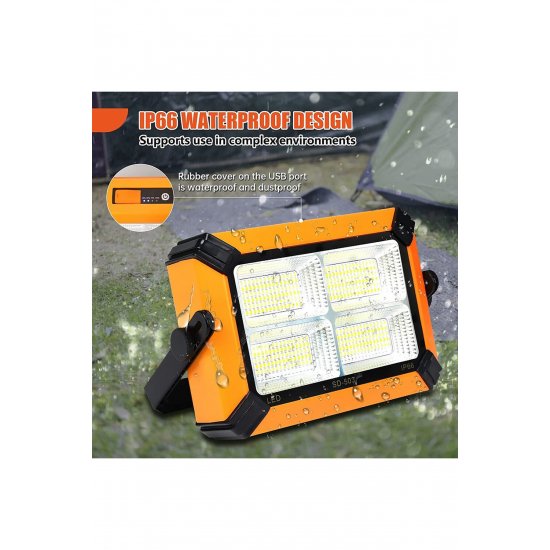 Επαναφορτιζόμενο φορητό Led Work Solar Light 10000mAh 10000 Lumens με βάση 360° - OEM