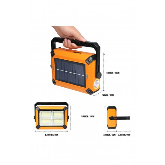 Επαναφορτιζόμενο φορητό Led Work Solar Light 10000mAh 10000 Lumens με βάση 360° - OEM