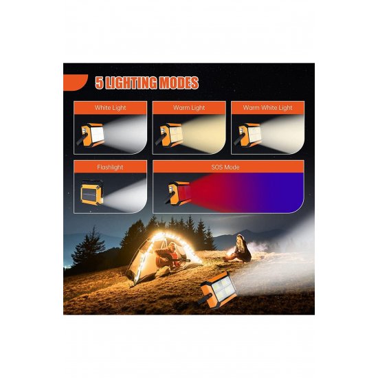 Επαναφορτιζόμενο φορητό Led Work Solar Light 10000mAh 10000 Lumens με βάση 360° - OEM