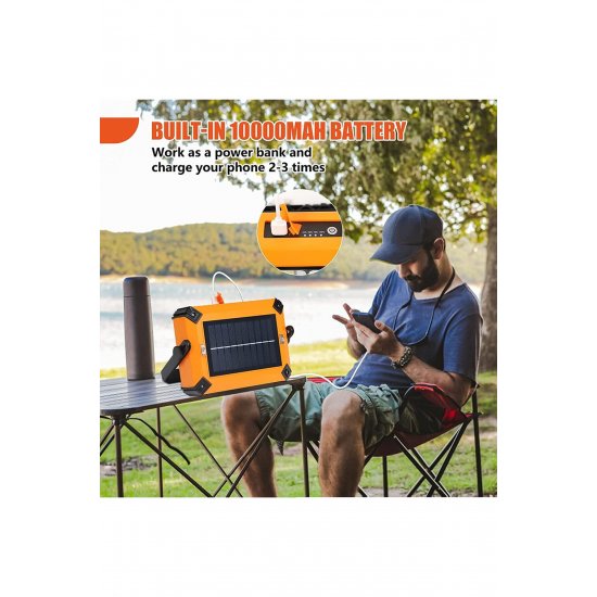 Επαναφορτιζόμενο φορητό Led Work Solar Light 10000mAh 10000 Lumens με βάση 360° - OEM