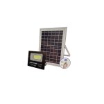 Ηλιακός προβολέας LED 100 Watt με φωτοβολταϊκό πάνελ και τηλεχειριστήριο -