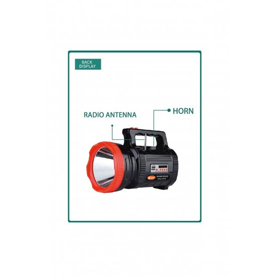Solar System AT-X9 Sound φωτιστικόing & Charging Μαύρο - OEM