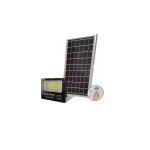 Ηλιακός προβολέας LED 200 Watt με φωτοβολταϊκό πάνελ και τηλεχειριστήριο -