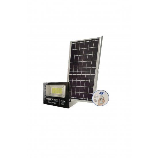 Ηλιακός προβολέας LED 200 Watt με φωτοβολταϊκό πάνελ και τηλεχειριστήριο -
