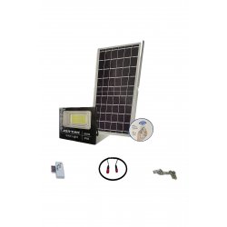 Ηλιακός προβολέας LED 200 Watt με φωτοβολταϊκό πάνελ και τηλεχειριστήριο -