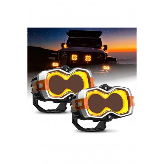 All Weather HALO Series Pods LED 4,5 ιντσών με φώτα εκτός δρόμου DRL 35W