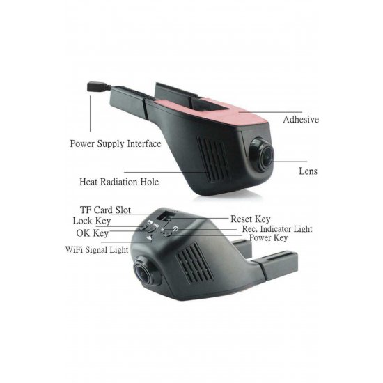 Κάμερες αυτοκινήτου/DVR: 1080P WiFi Κάμερα DVR αυτοκινήτου για παρμπρίζ με αυτοκόλλητο