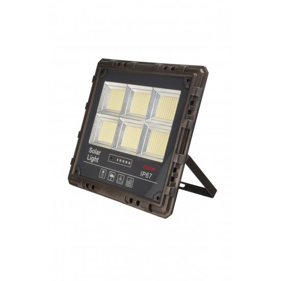 Solar LED Floodlight 800W White 6000K με τηλεχειριστήριο -