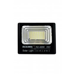 Ηλιακός προβολέας 397LED 400W Λευκό φωτιστικόing IP67 RZ-400W – Μαύρο